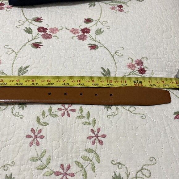 Trafalgar Italian Leather Cameron Brown Leather Belt Size 44 - Picture 11 of 12